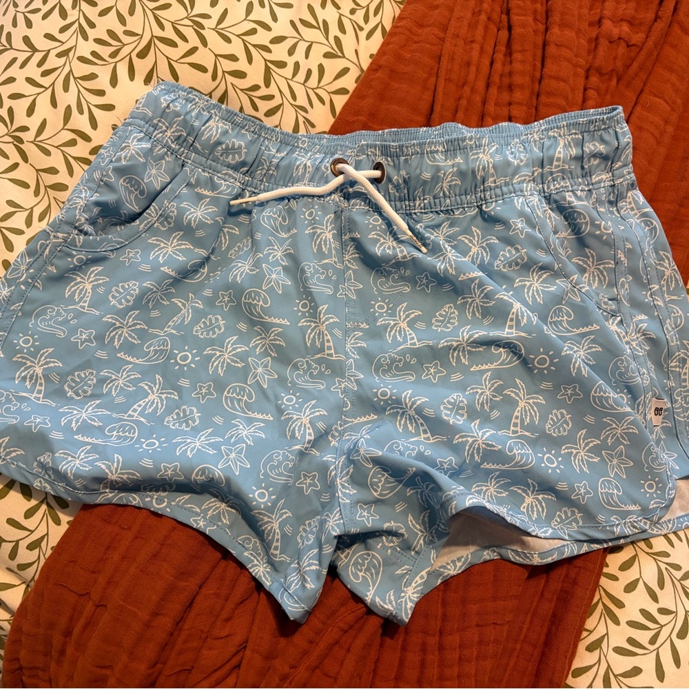 Tropical Blue Women's Swim Coverup Shorts